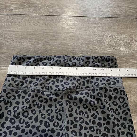 Allfenix Legging Size M Cheetah Print Polyester Spandex Grey Black - Picture 4 of 6